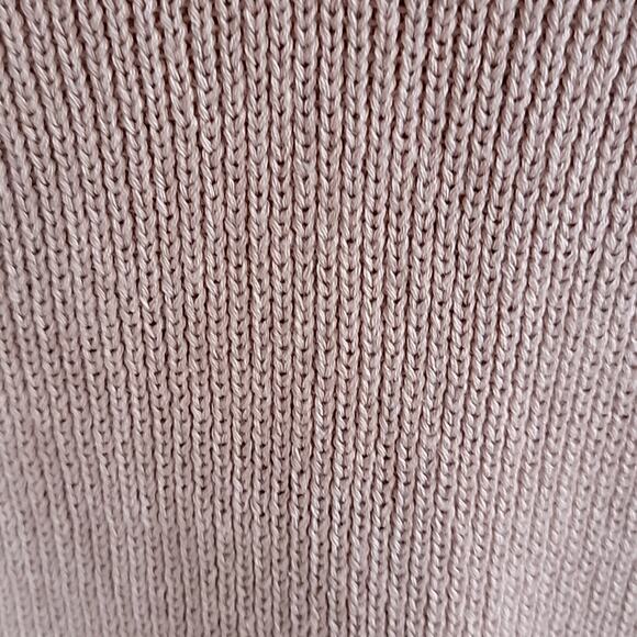 Elizabeth and James Peach Pink V Neck Ribbed Knit Minimal Tank Top Size Large - Picture 4 of 9